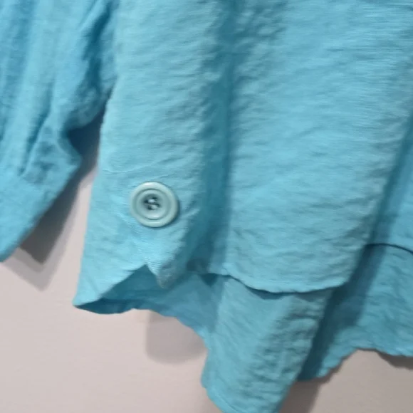 Habitat Blue Boxy Button Down Shirt - Picture 5 of 8